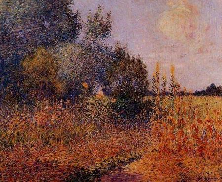 unknow artist Flower Garden at Kervaudu oil painting picture